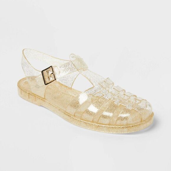 Wild Fable Shoes - wild fable Gold Glitter Jelly Sandals